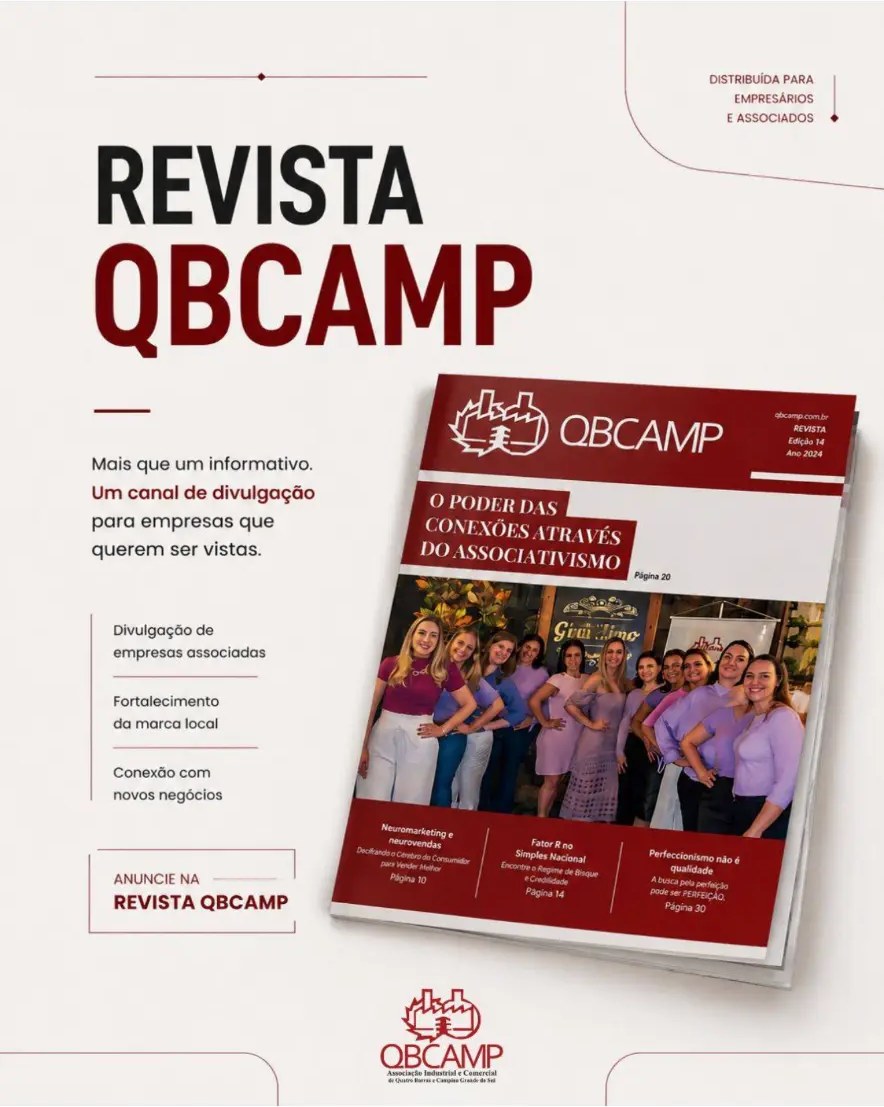 Post de divulgação da Revista QBCAMP para empresas associadas